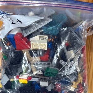 Approximately 6 lbs of miscellaneous Lego pieces total of 3 bags